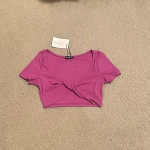 Shein fuchsia/pink crop top